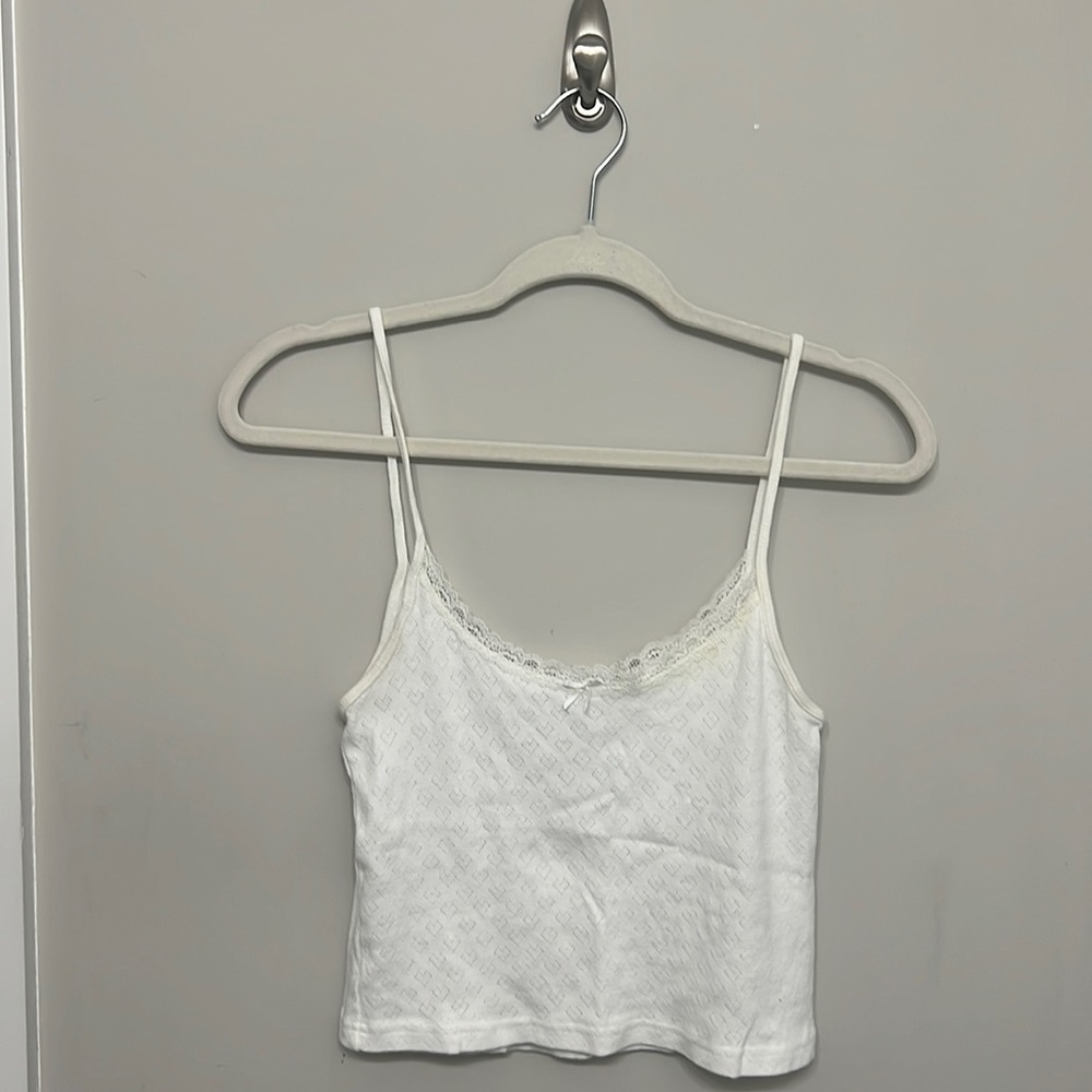 brandy melville heart tank top: one size